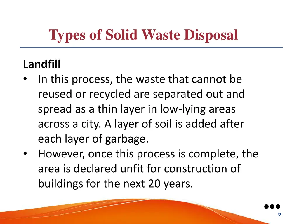types of solid waste disposal