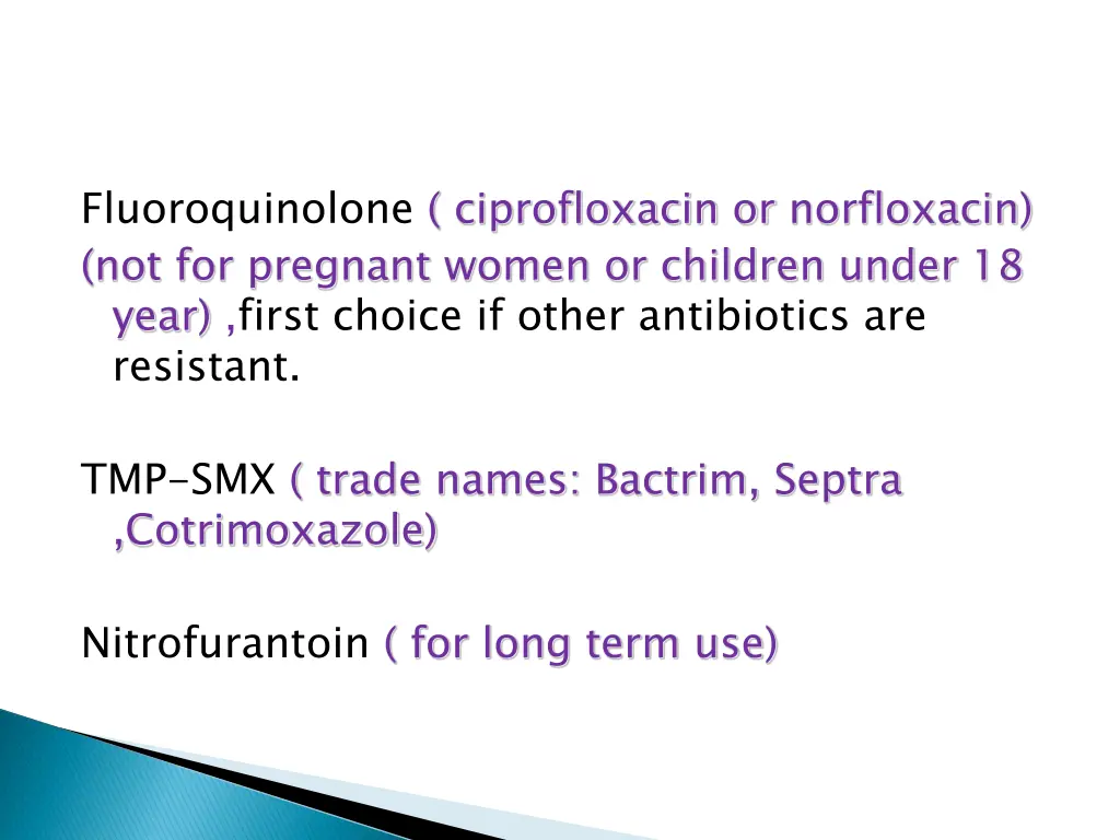 fluoroquinolone ciprofloxacin or norfloxacin