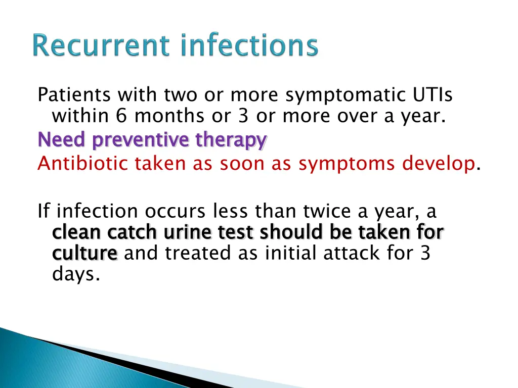 patients with two or more symptomatic utis within