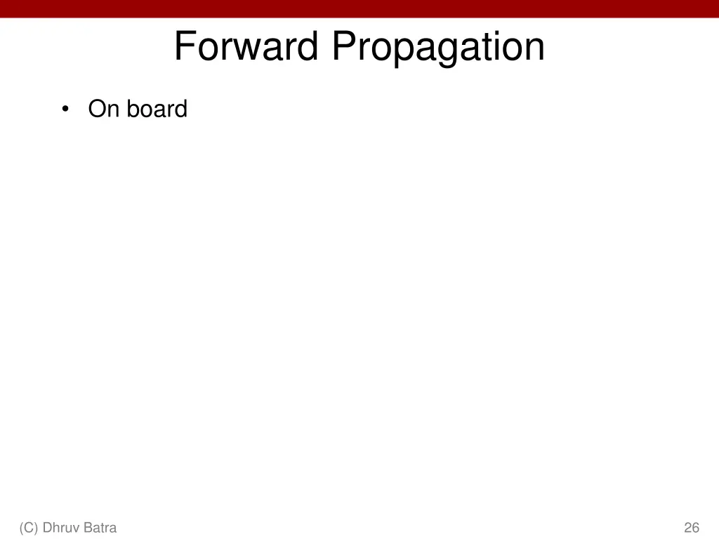 forward propagation