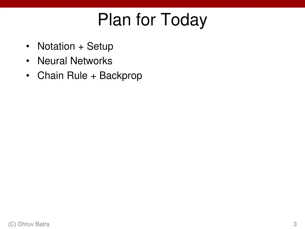 plan for today