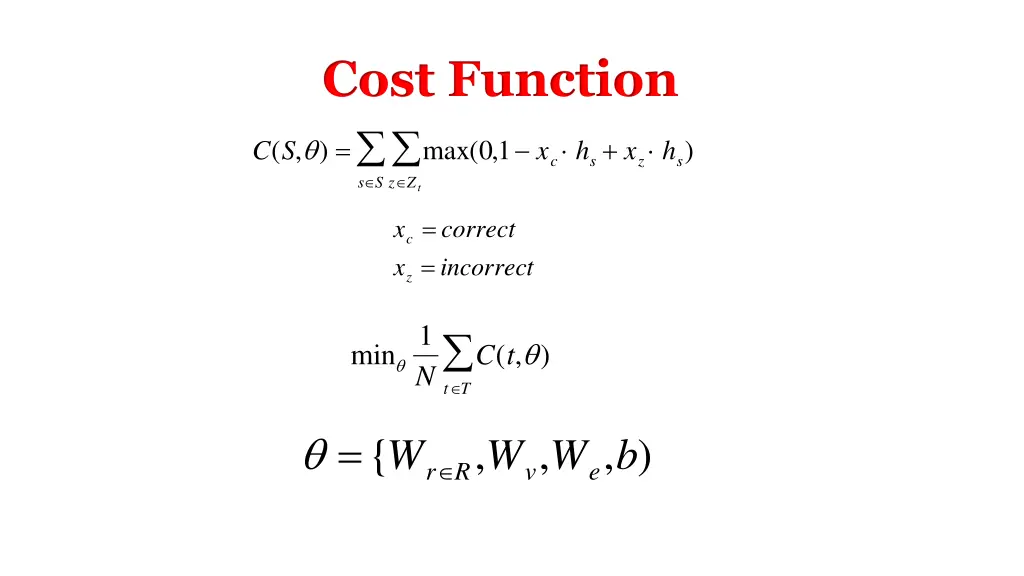 cost function