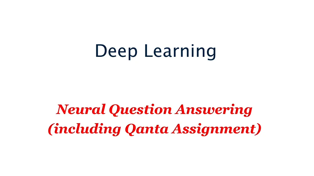 deep learning