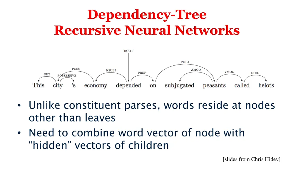 dependency tree recursive neural networks