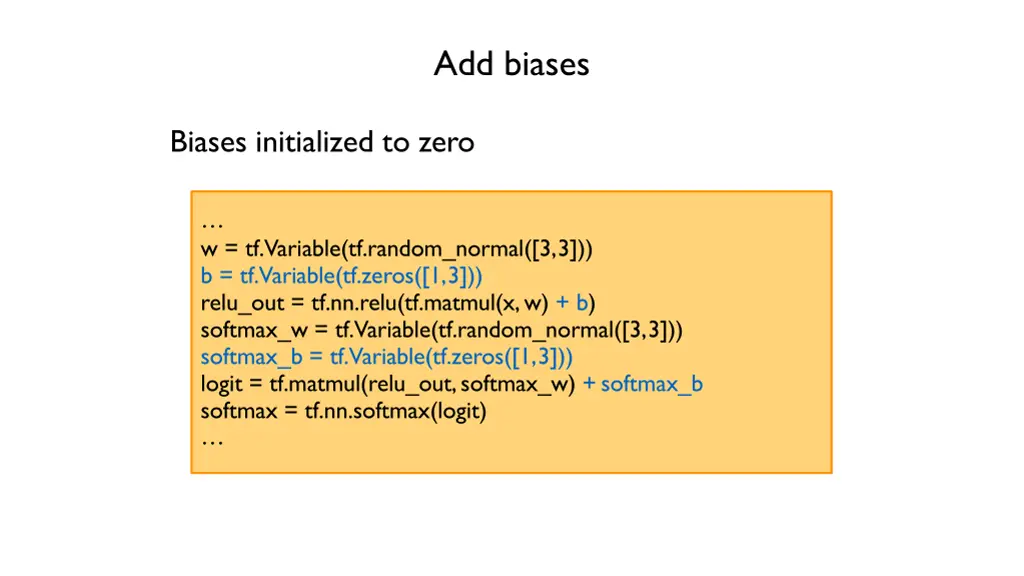 add biases