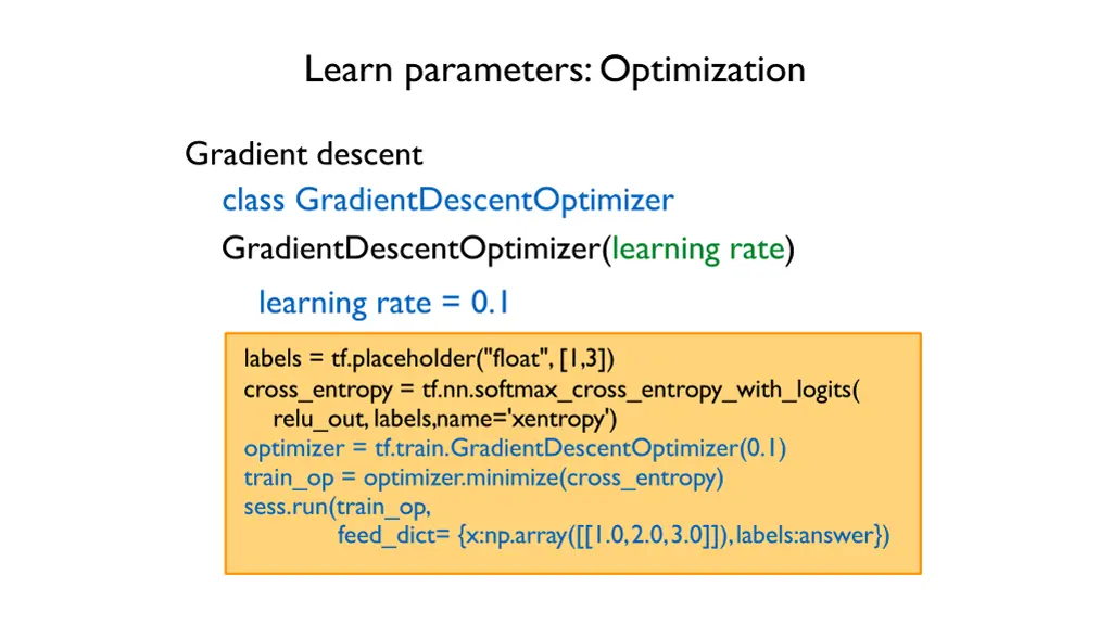 learn parameters optimization