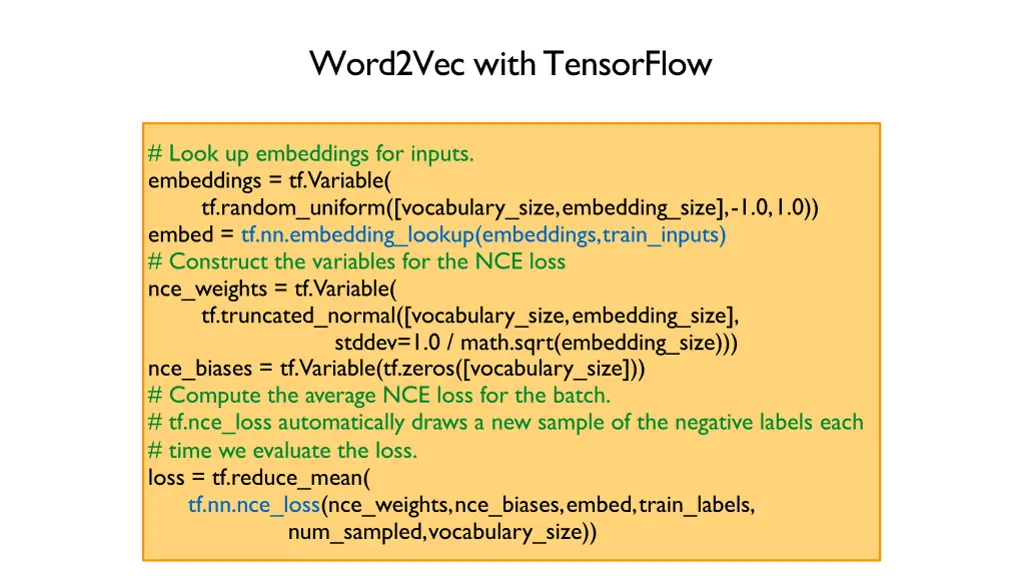word2vec withtensorflow
