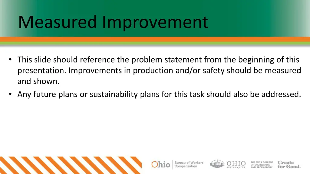 measured improvement