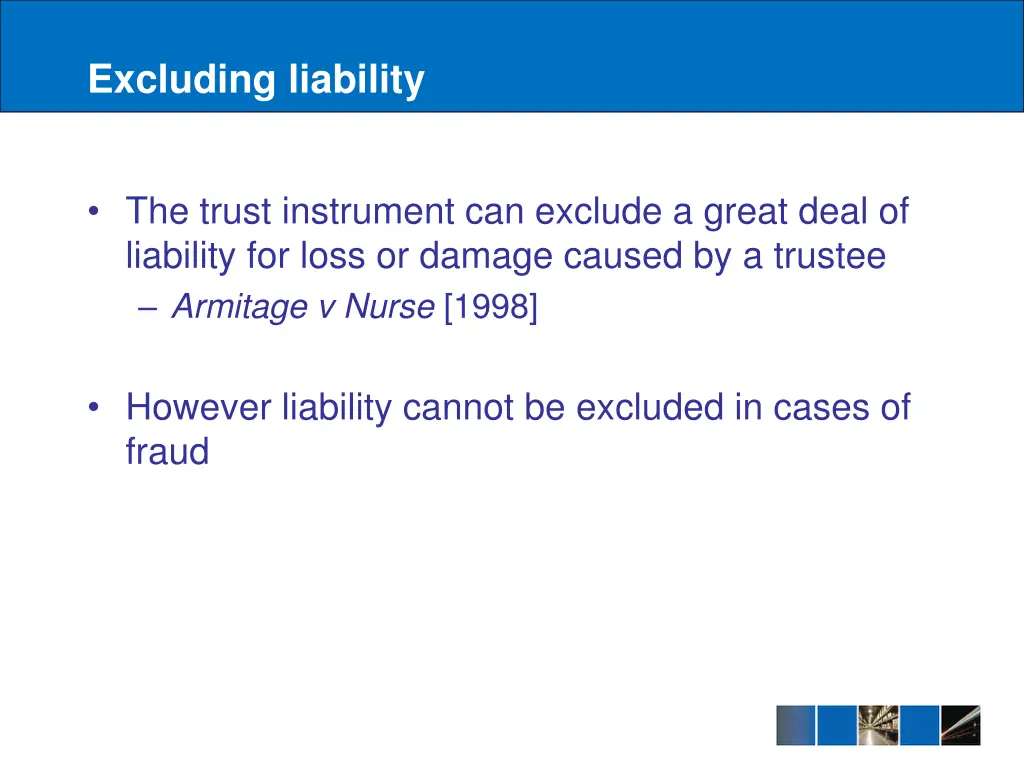excluding liability