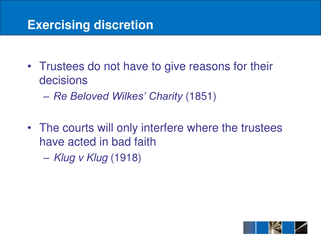 exercising discretion 1