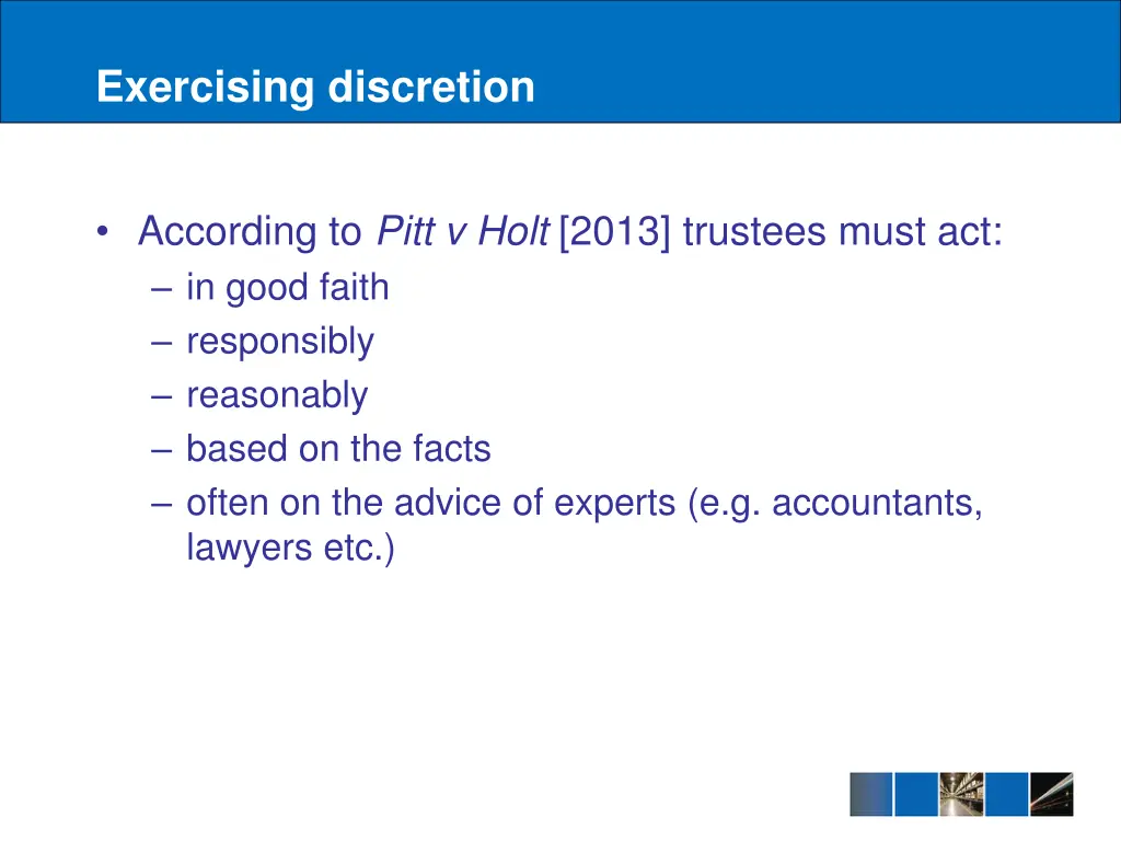 exercising discretion