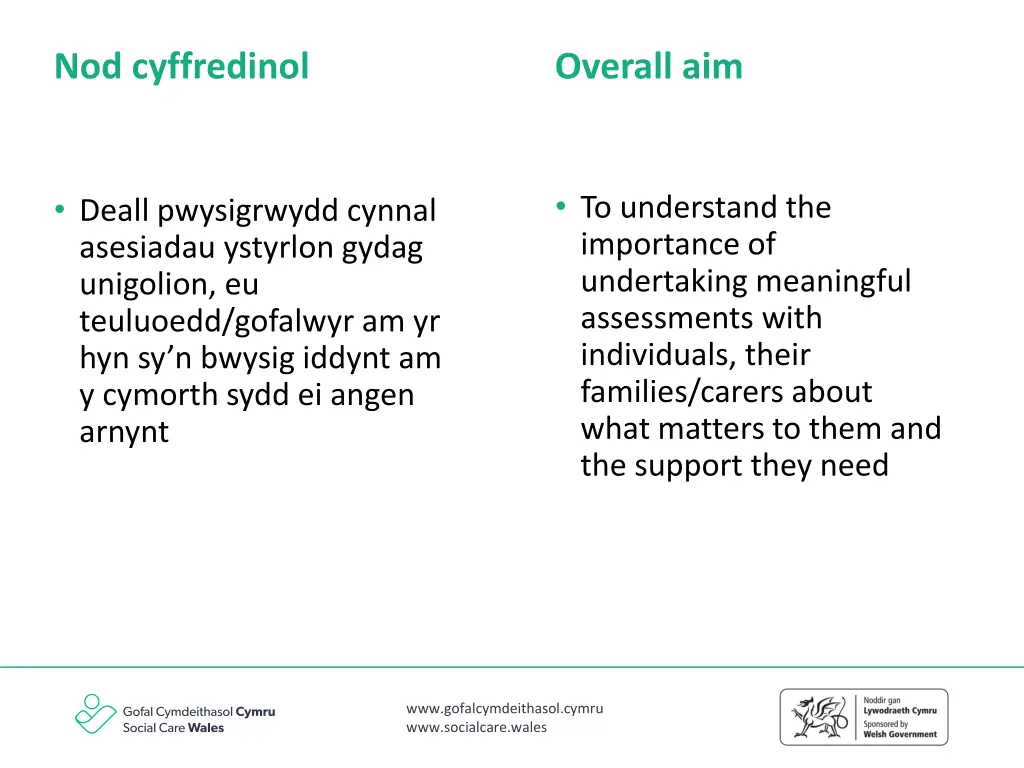 nod cyffredinol