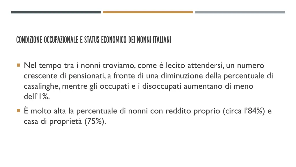 condizione condizione occupazionale e status