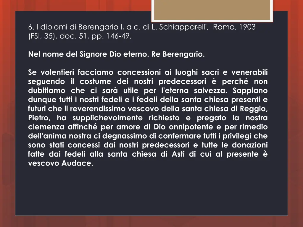 6 i diplomi di berengario