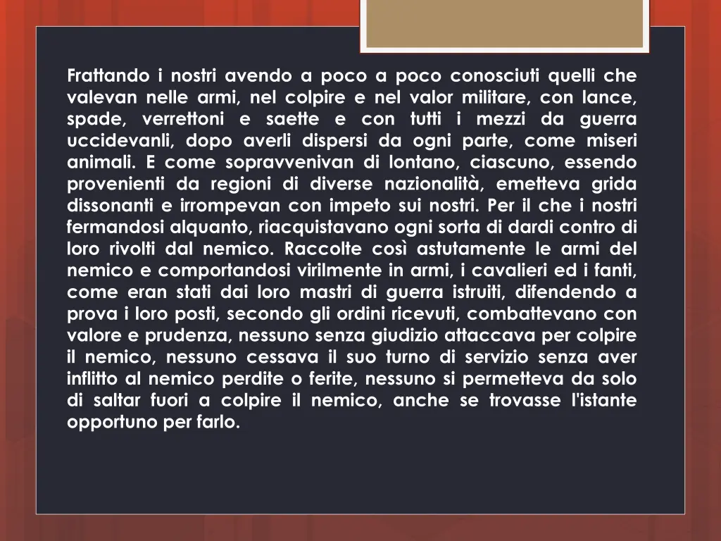 frattando i nostri avendo a poco a poco