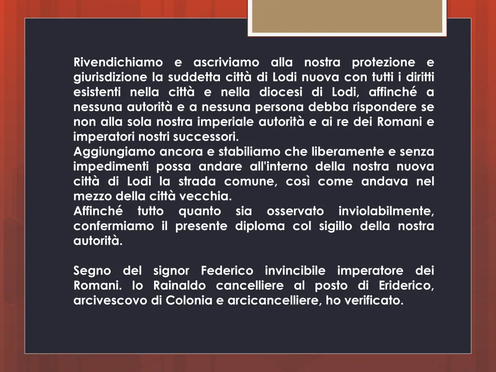 rivendichiamo e ascriviamo alla nostra protezione