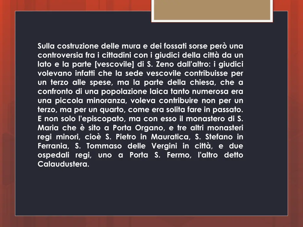 sulla costruzione delle mura e dei fossati sorse