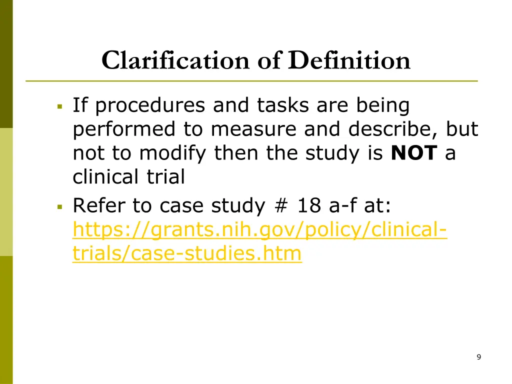 clarification of definition