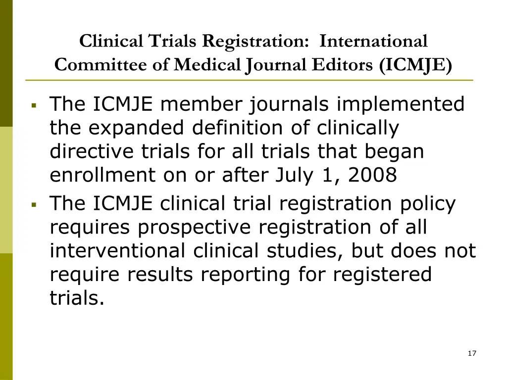 clinical trials registration international