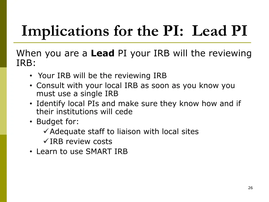 implications for the pi lead pi