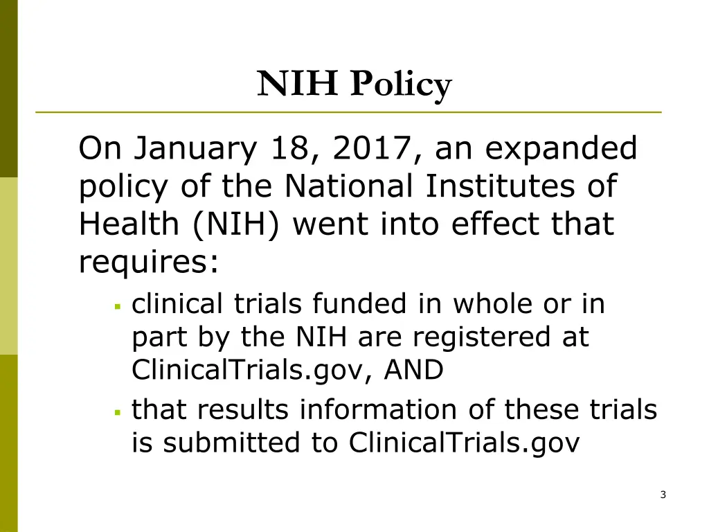 nih policy