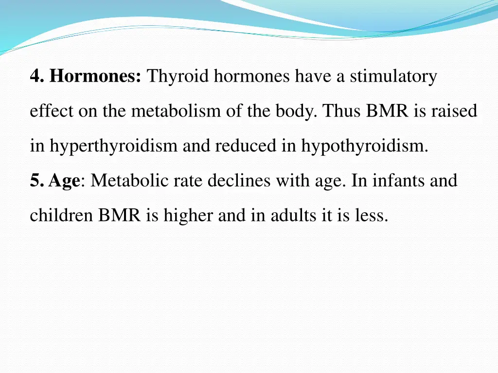 4 hormones thyroid hormones have a stimulatory
