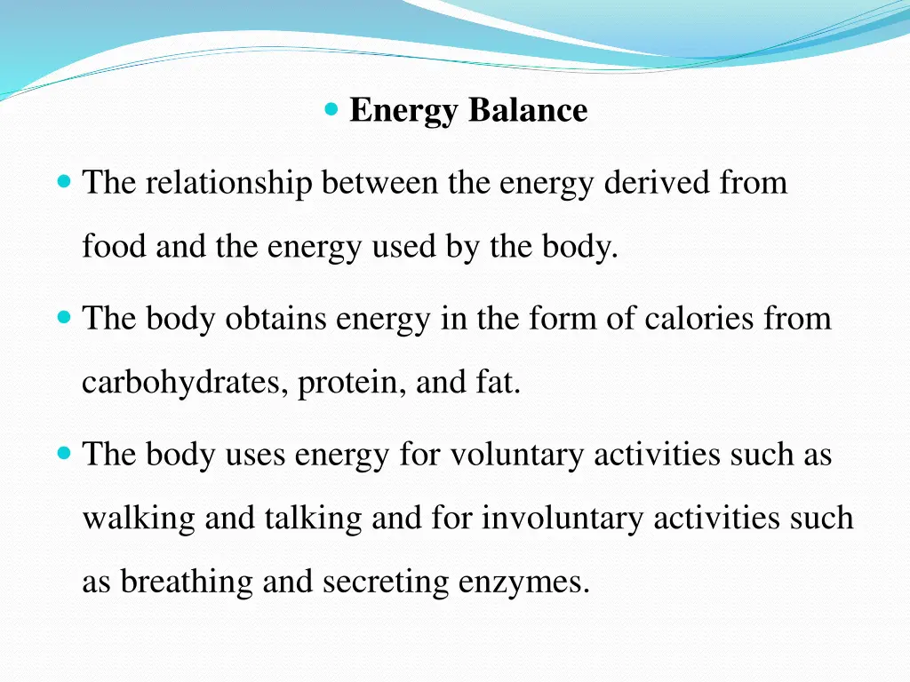 energy balance