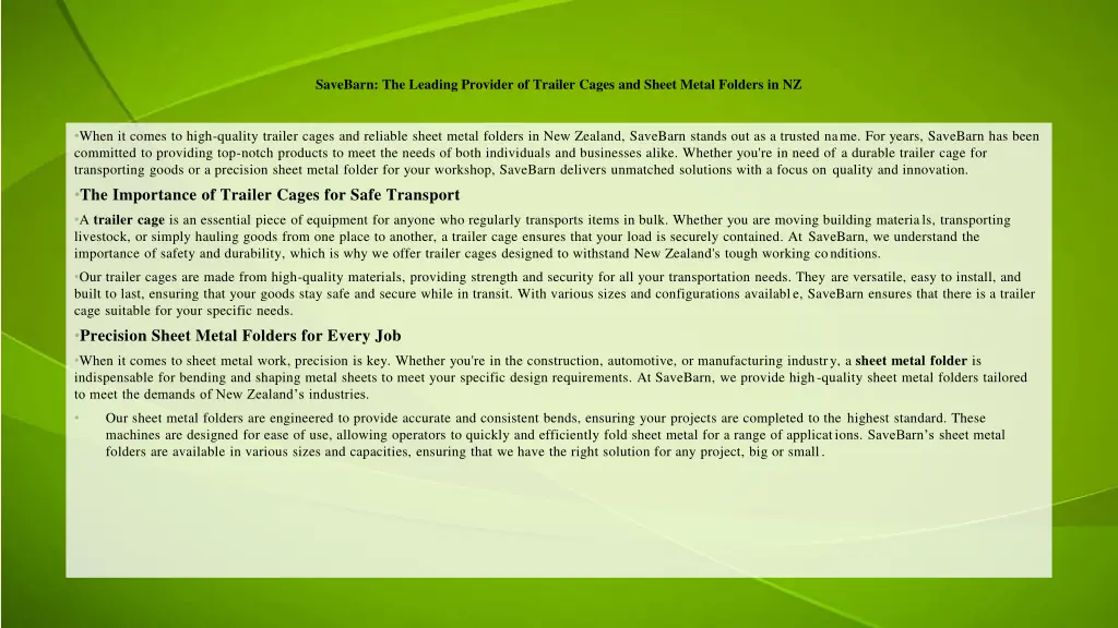 savebarn the leading provider of trailer cages