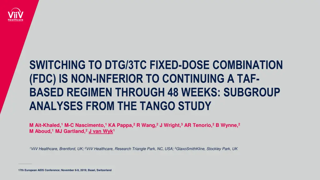 switching to dtg 3tc fixed dose combination