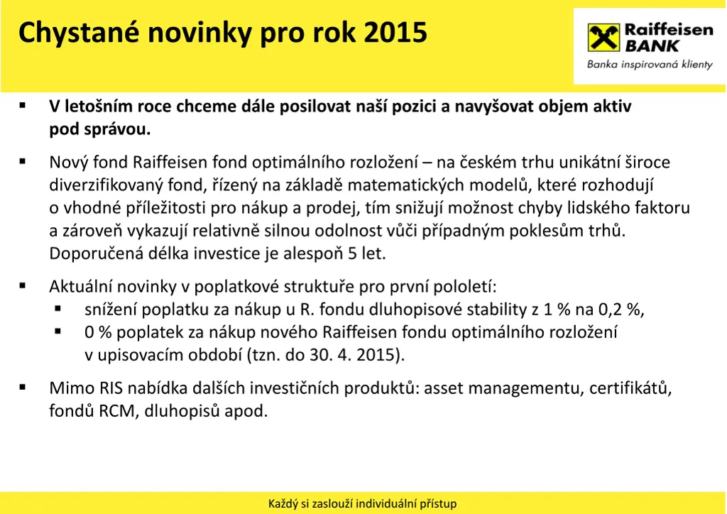 chystan novinky pro rok 2015