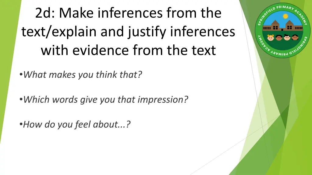 2d make inferences from the text explain