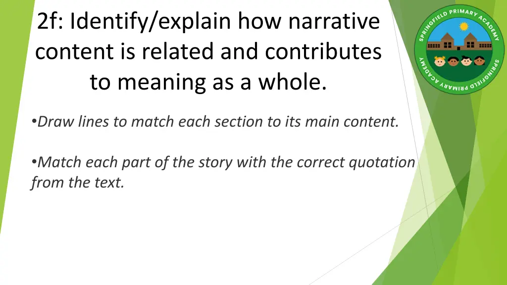 2f identify explain how narrative content