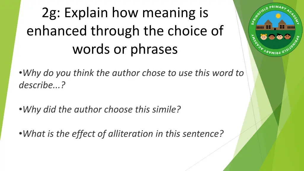 2g explain how meaning is enhanced through
