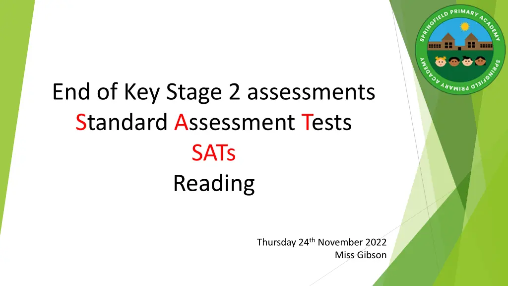 end of key stage 2 assessments standard