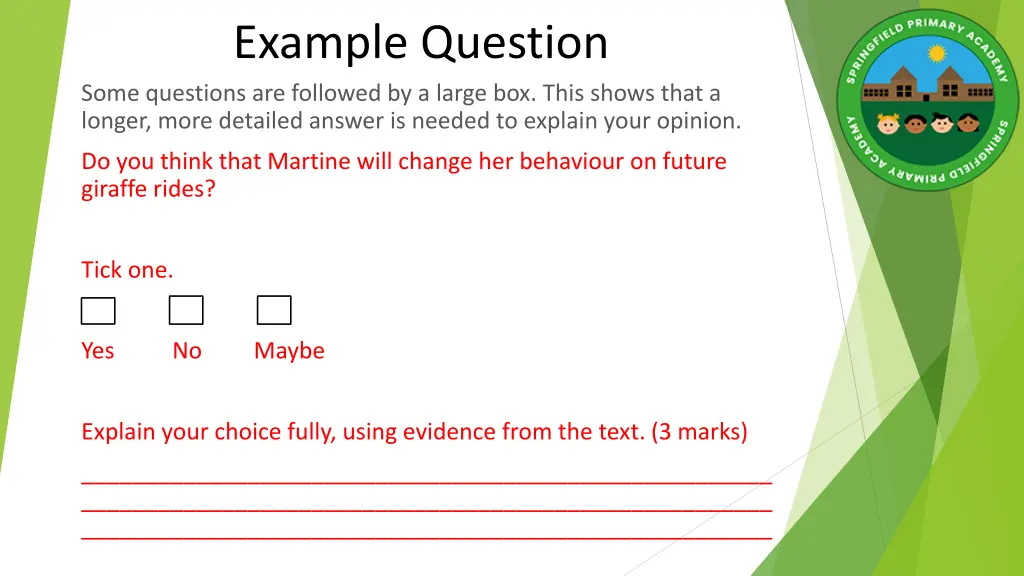 example question some questions are followed