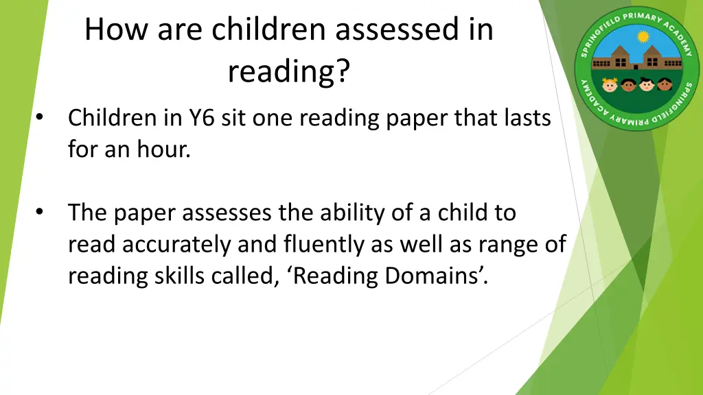 how are children assessed in reading children
