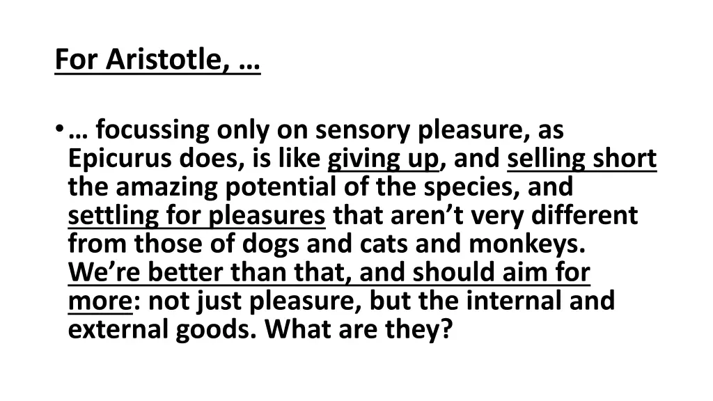 for aristotle 1