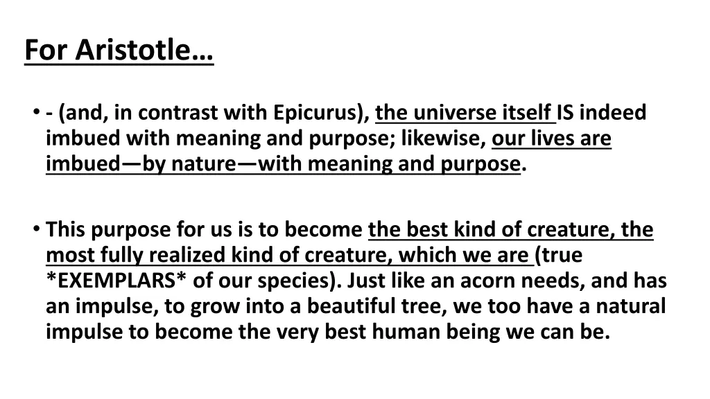 for aristotle