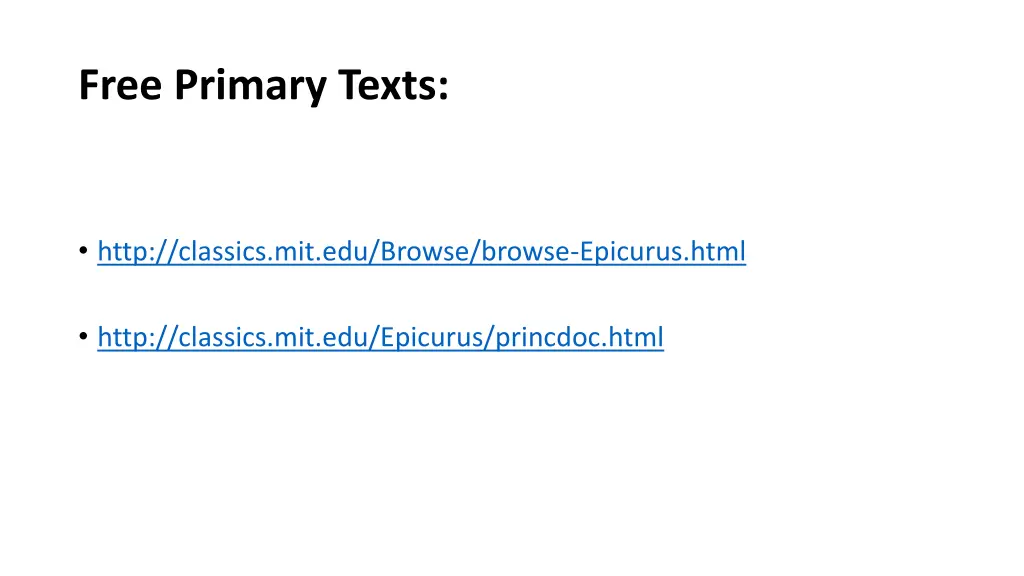 free primary texts