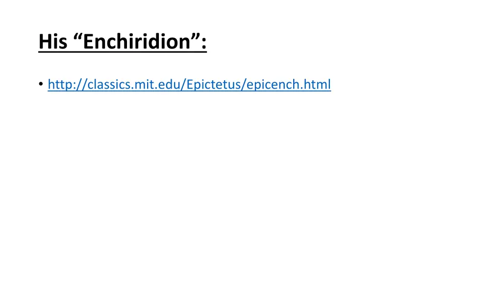 his enchiridion