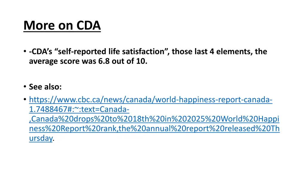 more on cda