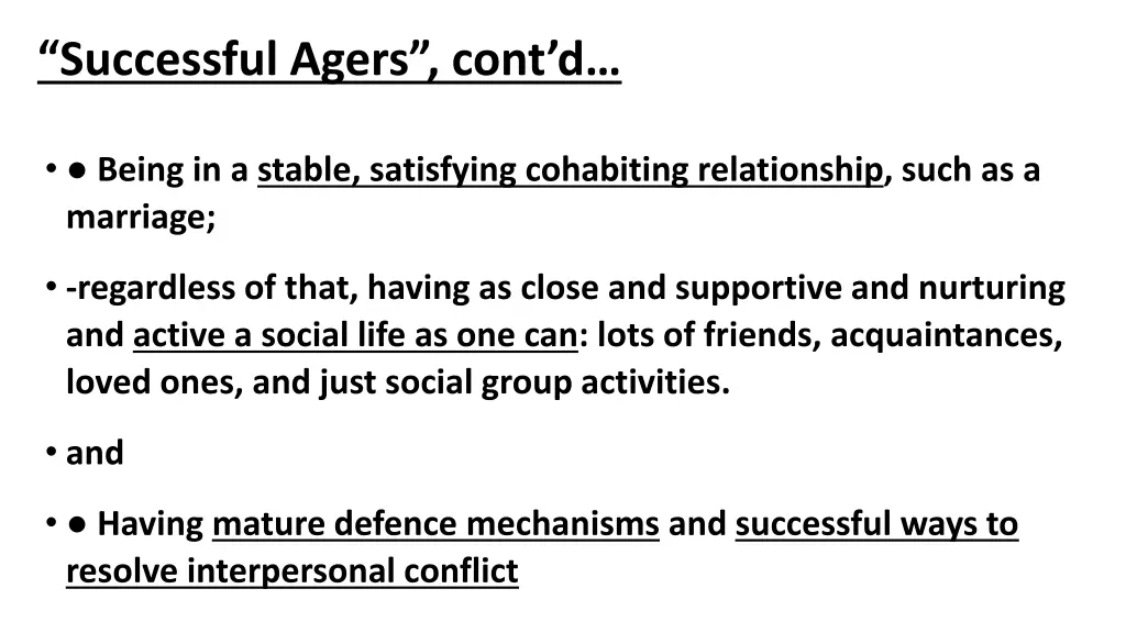 successful agers cont d