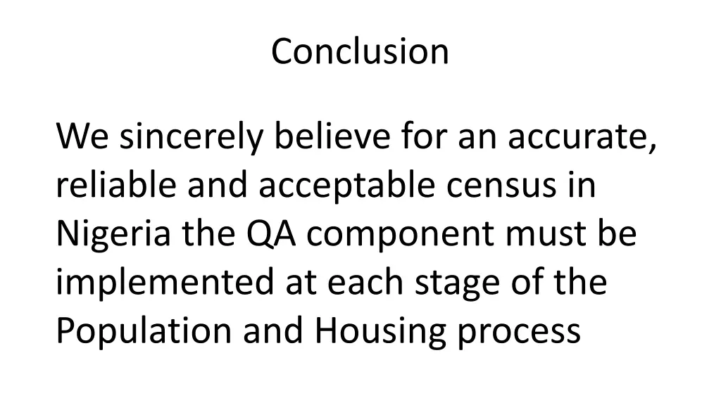 conclusion