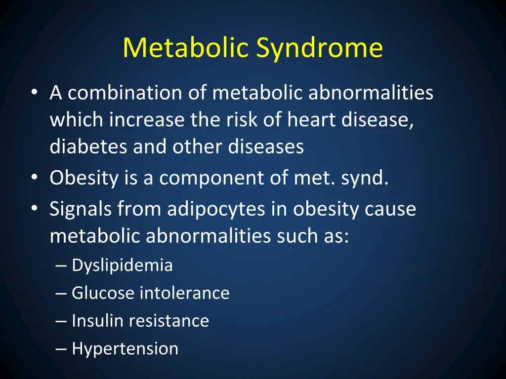 metabolic syndrome 1