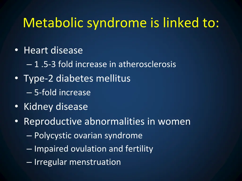 metabolic syndrome is linked to