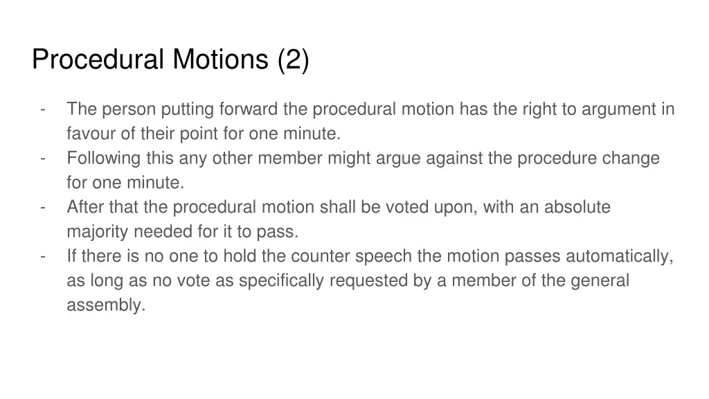 procedural motions 2
