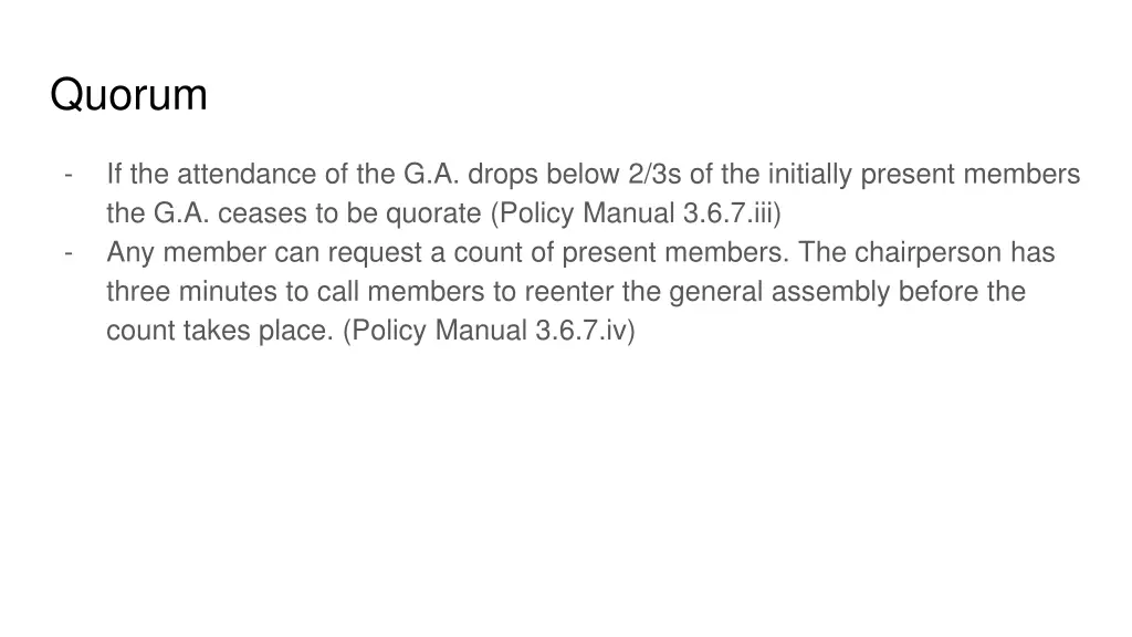 quorum