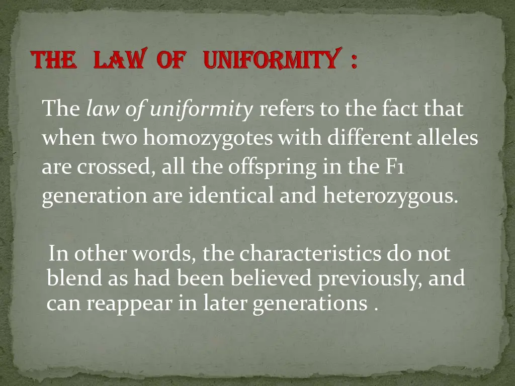 the law of uniformity the law of uniformity