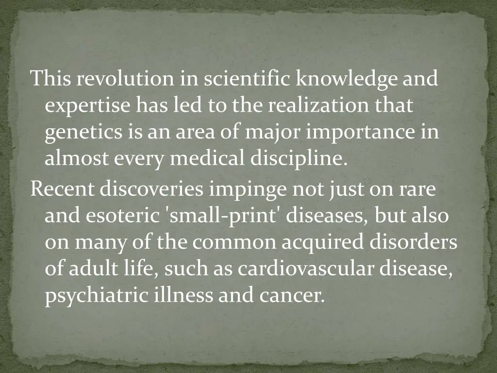 this revolution in scientific knowledge