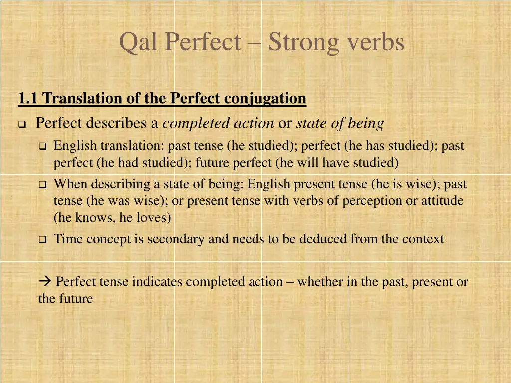 qal perfect strong verbs 2
